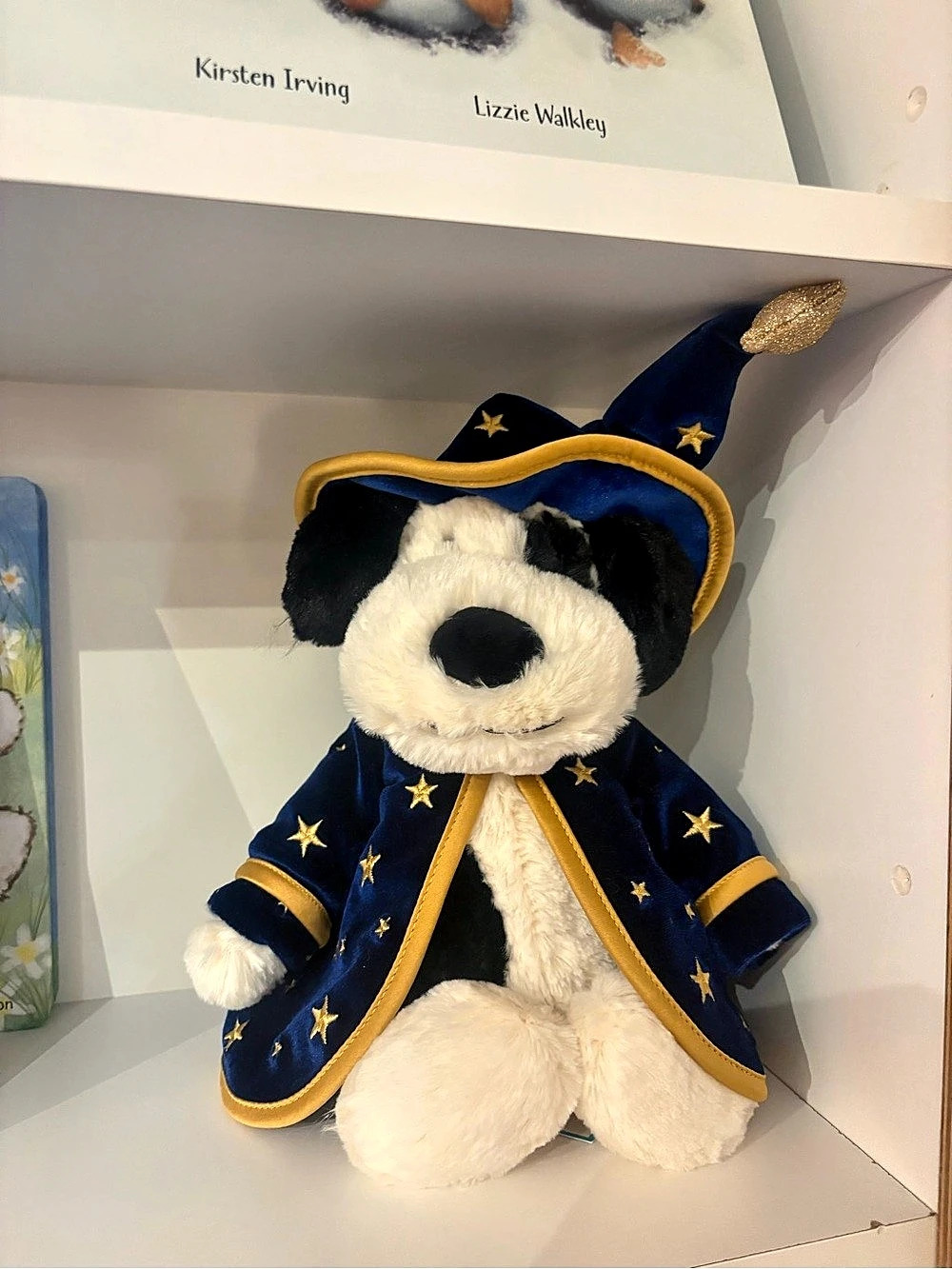 Jellycat Rufferty Puppy Wizard Blue & White.Collectors item. Authentic.fastship